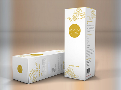 064 Product Packaging Design ayva beauty label label design makeup brush packaging product packaging