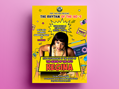 076 Poster Design ad advertisement dance flyer love music night party poster regina uk usa