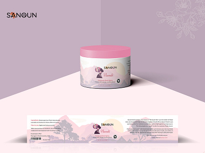 Sanoun Product packaging beauty label and box design label design label mockup label packaging package design product packaging