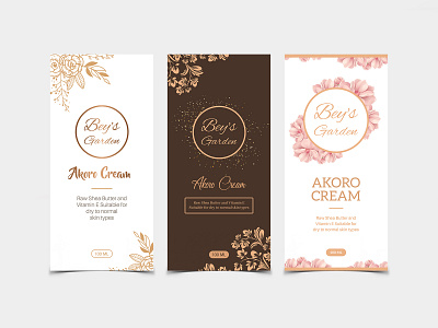 Bey's Garden Label Design beauty cream label design label design label mockup nisha nisha droch nisha f1 package design product packaging