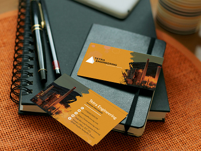 Tetra Engineering Business Card business card template bussines card card company design designer business card engineering graphics nisha nisha droch nisha f1