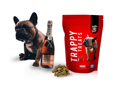 Trappy Treats Packaging Design dog food label design label mockup nisha nisha droch nisha f1 package design product packaging