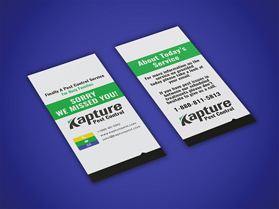 Kapture Pest Control Business Card