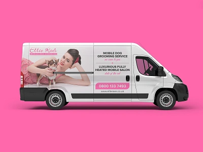 Mobile Dog Grooming Service Van Cover Design car car wrap grooming mobile app nisha nisha droch nisha f1 printing service app van van cover van wrap