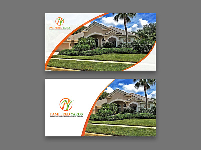 Pampered Yards Banner Design ad advertisement banner design flyer graphics instagram nisha nisha droch nisha f1