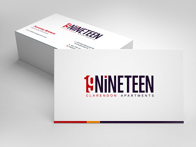 Nineteen Business Card business card business card template card company design designer business card nisha nisha droch nisha f1