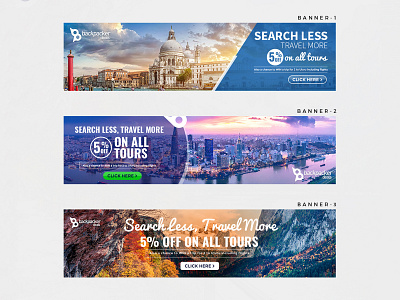 Search Less Travel More Banner Design