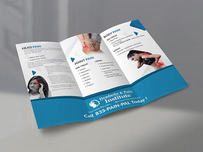 Headache & Pain Institute Brochure Design advertisement brochure brochure design brochure layout brochure mockup catalog design graphics nisha nisha droch nisha f1 nishadroch