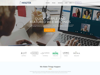 Hirefox Landing Page branding concept creative design graphics landing landing page nisha nisha droch nisha f1 page site typography web web page website