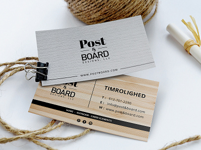 Post & Board Business Card Design