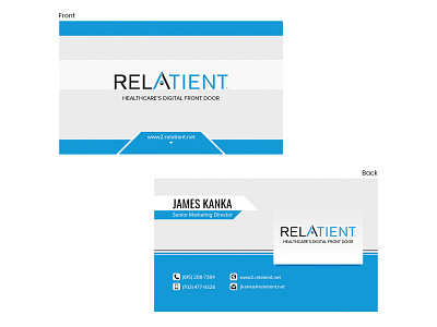 Relatient Business Card Design business card business card template card company design designer business card nisha nisha droch nisha f1