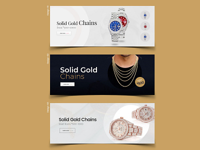 Solid Gold Chains Banner Design ad advertisement banner design graphics instagram nisha nisha droch poster vector
