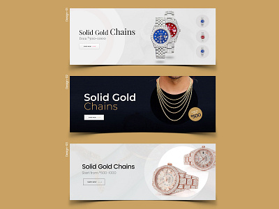 Solid Gold Chains Banner Design