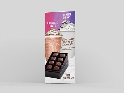 Hot Chocolate Banner Design ad advertisement banner design nisha nisha droch poster roller rollup