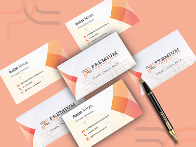 Premium Contractors Business Card Design