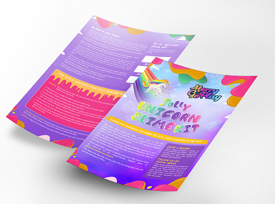 Jolly Unicorn Slime Kit Flyer Design