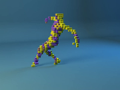 Dancing cube c4d