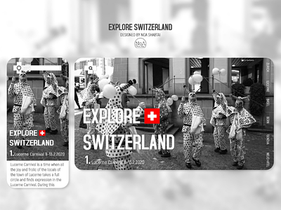 explore Switzerland Web & App uxui design