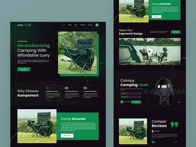 Camping Chair camping graphic design landing page nature ui ui design ux de