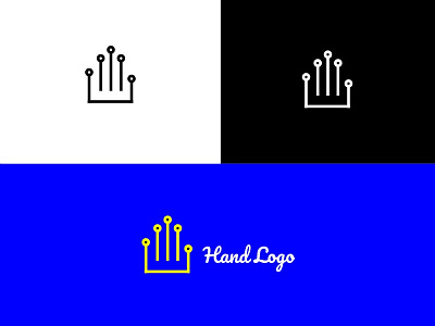 The Hand Logo handlogo originallogodesign techconcept tripplecolourlogo