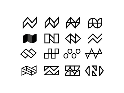 My Letter N Logo Edition Design Set Of 16 Logotypes