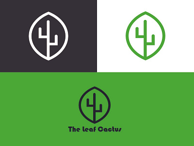 The Leaf Cactus Logo Design agriculturalindustry branding cactus design dn dragutin leaf leafcactus logo nesek organicgreen the