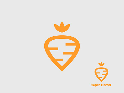 Super Carrot Logo Concept carrot concept logo super