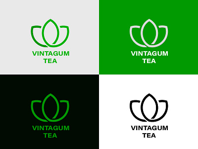 Vintagum Tea Logo Project branding design dn dragutin logo nesek project tea vintagum