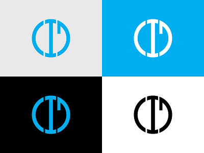Colouring Independence And Domination Monogram Logo Design