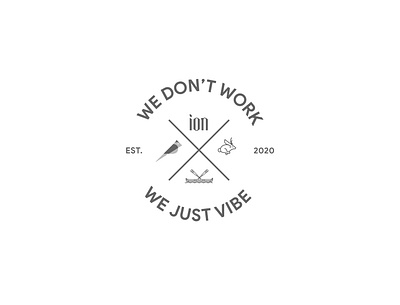 We Don't Work, We Just Vibe art branding design graphicdesign illustration logo logodesign logos modern typography