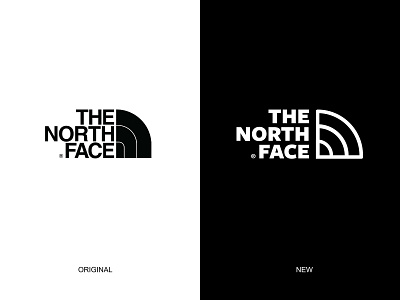 [thenorthface] Logo Redesign blackandwhite comparison graphicdesign logo logodesign modern nature oldvsnew outdoors thenorthface typography