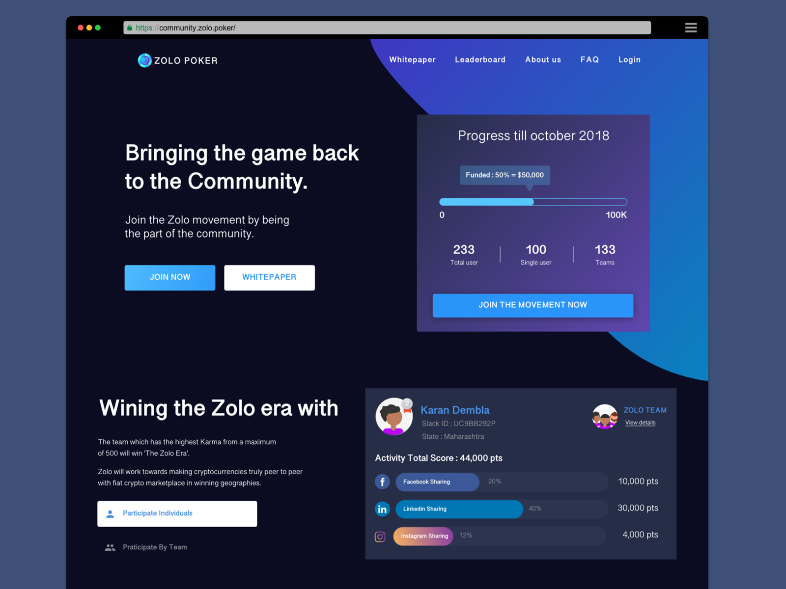 Community Landing page by Abhimanyu Kapoor on Dribbble