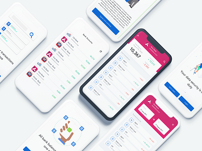 One Bank App all in one app balance bank banking banking app clean design finance finance app finance business sketch app statements transacions ui