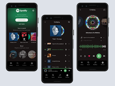 Spotify Re-design Challenge   Uplabs
