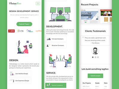 Responsive View of Visionflow adobe adobe xd clean design mobile design responsive ui website