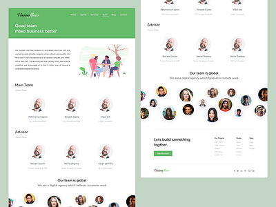 Visionflow About Us Page about page about us clean color design illustration sketchapp ui website