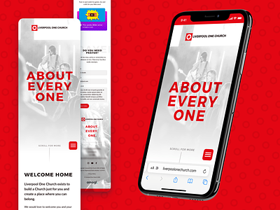 Liverpool One Church Mobile branding design homepage mobile phone responsive ui web website