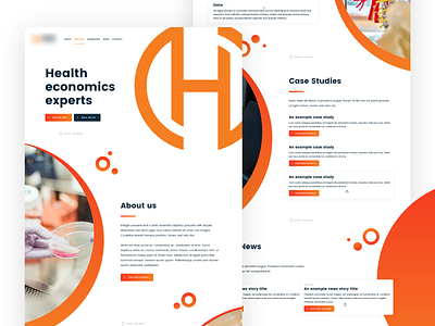 Health economics website homepage branding design gradient health homepage medical medtech minimal ux web website