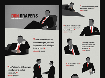 Mad Men Illustrations advertising design don draper illustration infographic mad men tv