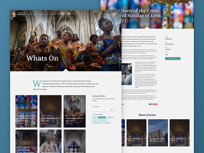 St George's Cathedral Events branding calendar cathedral event events ui ux web web design website