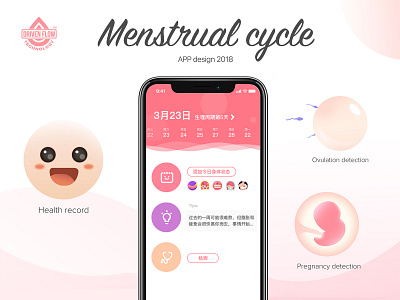 A female healthy management app healthy pink tool
