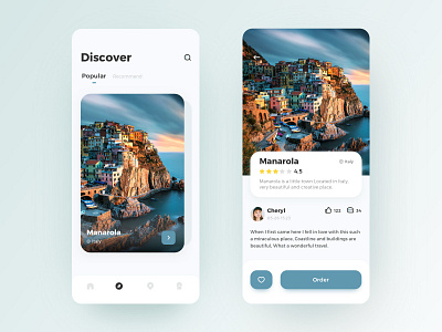 A Travel App Concept interface travel ui ux