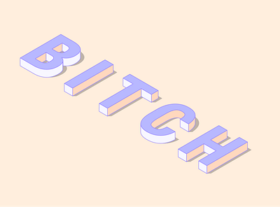 Bitch design illustration typography