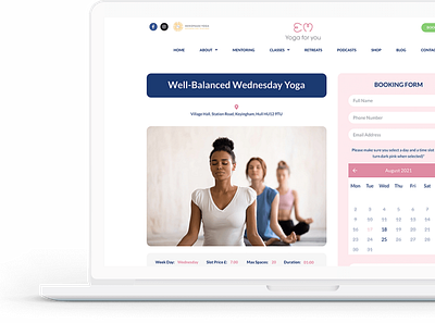 EmYoga - Booking and On Demand Classes booking ecommerce web developement website design wordpress