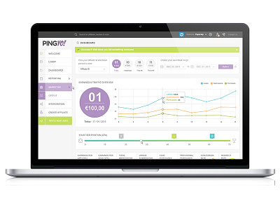 Pingyo. Affiliate Network Platform advanced backend management cms web design london web developement website design