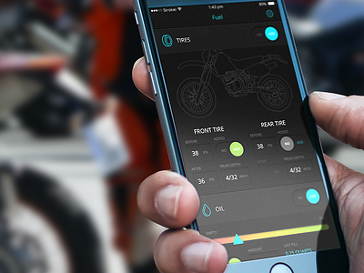 Motomemo app app bike dark field form ios moto tires