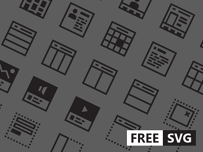 Wireframer icon pack collection free freebies icons layout pack svg vector wireframe