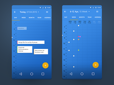 Epim app Material Redesign android app calendar day google material materialdesign task todo week