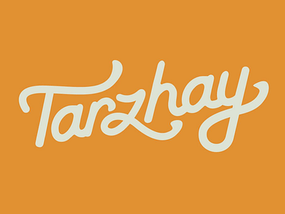 Tarzhay custom type ligature script typography