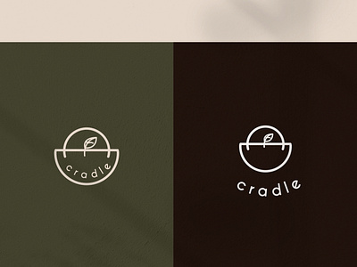 Cradle logo variations branding design graphic design logo